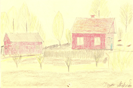 Tararp Karls hem teckning av Inge Nilsson